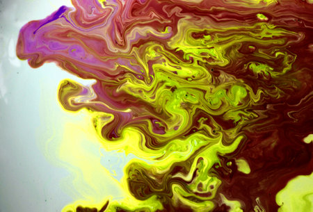 Colorful psychedelic liquefied paint background. Marbling artwork patterns