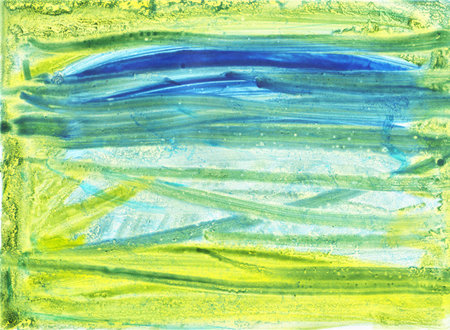 Bouquet of blue tulips on a blue background. Copy space.の写真素材