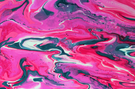 Marbled blue and pink abstract background. Liquid marble ink pattern.