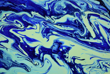 Blue and white marbling pattern. Blue and white marble liquid texture