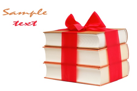 A stack of books on a white background の写真素材