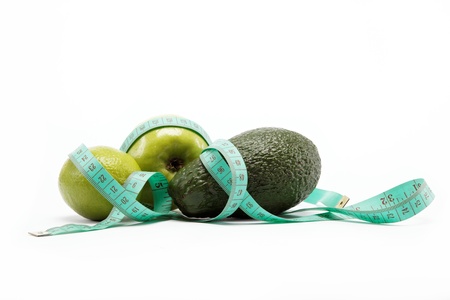 Fresh fruit on a white background.Natural products. Diet.の写真素材