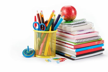 Stationery isolated on whiteの写真素材