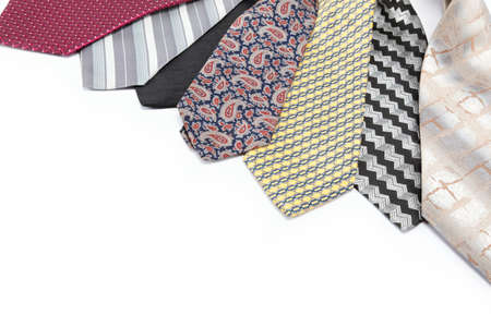 Luxury ties isolated on white background.の写真素材