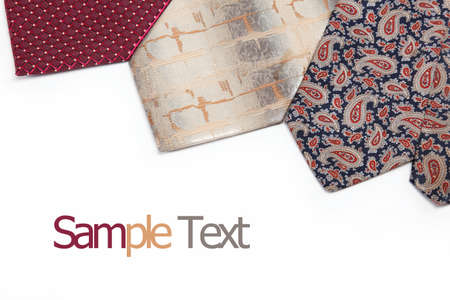 Luxury ties isolated on white background.の写真素材