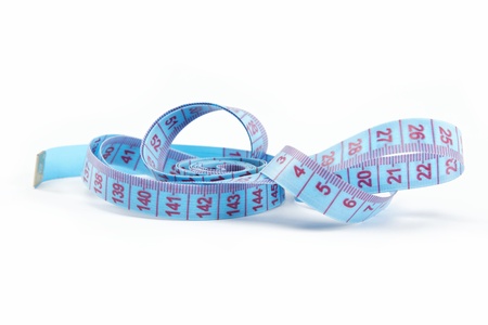Measuring tape of the tailor isolated on white background