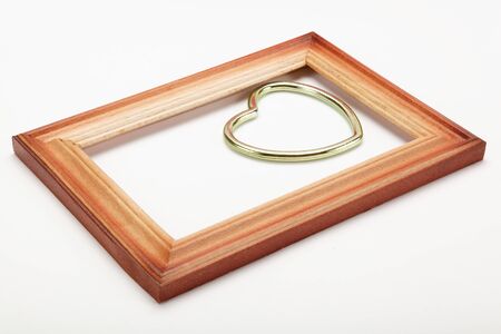 Heart in a frame on a white background.