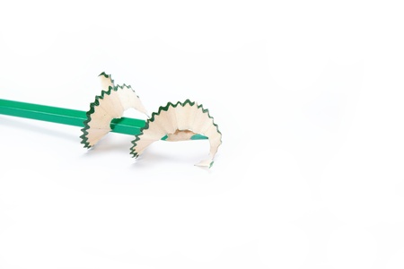 Close up of color pencil over white backgroundの写真素材