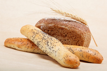 Fresh bread isolated.
