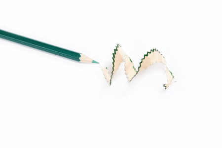 Close up pencil over white background.の写真素材