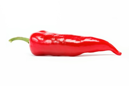 Healthy food. Fresh vegetables. Peppers on a white background.の写真素材