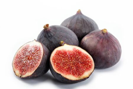 Fresh figs isolated on a white background の写真素材