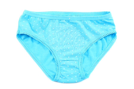 Children's panties isolated on a Children panties for girls isolated on white  .