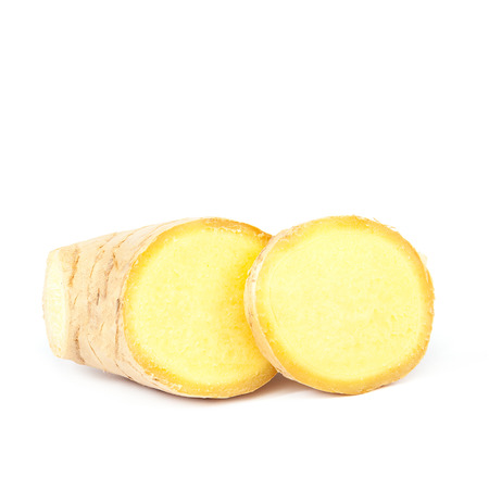 Ginger root isolated on white background.の写真素材