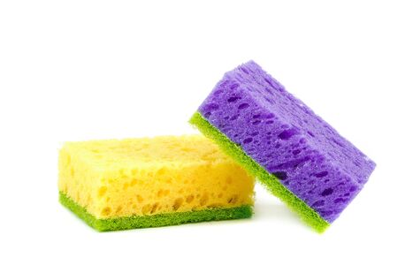 Sponges isolated on the a white background.の写真素材