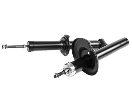 Suspension Strut car isolated on white background.の写真素材