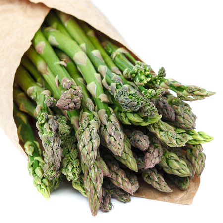 Fresh asparagus isolated on a white background.の写真素材