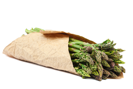 Fresh asparagus isolated on a white background.の写真素材