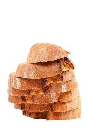 Loaf of bread isolated on white background.の写真素材