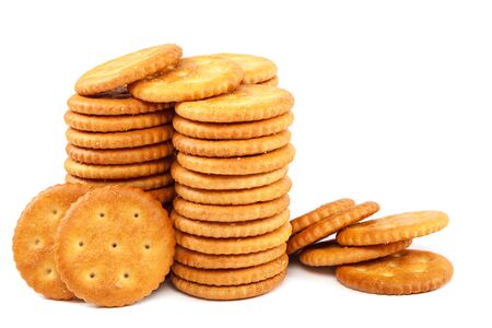 Tasty cookies isolated on a white background.の写真素材
