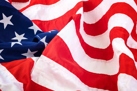 The US flag is laid as a background.の写真素材
