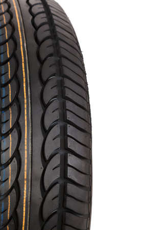 Car tires isolated on white background.