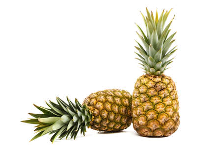 Fresh pineapple fruit isolated on a white background.の写真素材