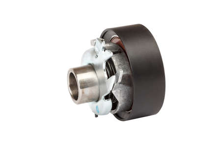 Car timing gear roller isolated on a white background.の写真素材