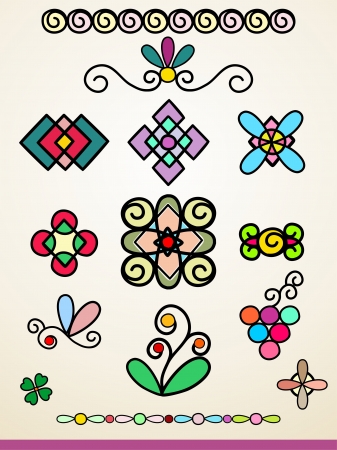 Doodle page dividers and decorationsのイラスト素材