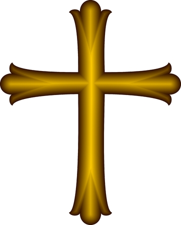 Golden Christian Crossのイラスト素材