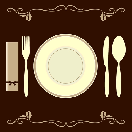 Decorative table setのイラスト素材
