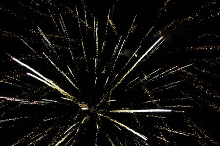 Fireworks on Guy Fawkes night in Taupo, New Zealand