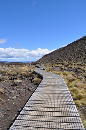 Landscape of the Tongariro Alpine Crossing in New Zealandの写真素材