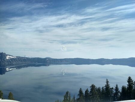 Crater Lake at Crater Lake National Parkの写真素材