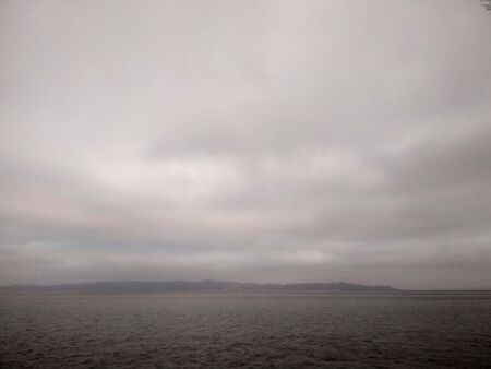 Cannon Beach on a misty day in Oregon, USの写真素材