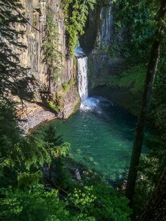 Toketee Falls in Southern Oregon, USの写真素材