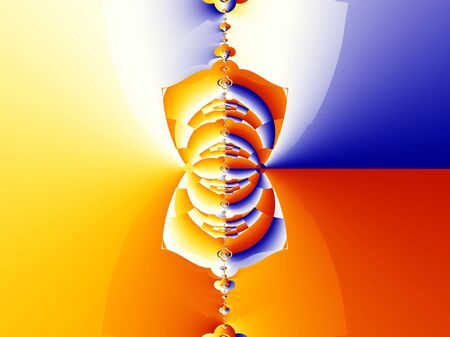 fractal with natural ornament in colorの写真素材