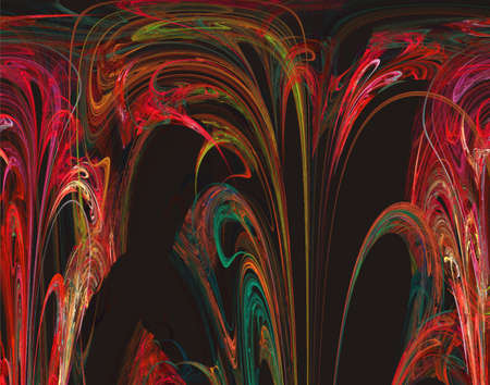 fractal with abstract ornament in deviation の写真素材