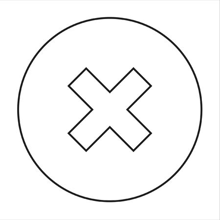 Line icon close. Vector illustration.のイラスト素材