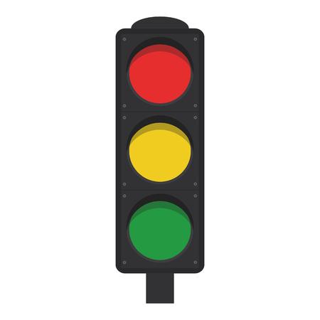 Flat icon traffic lights with shadow. Vector illustration.のイラスト素材