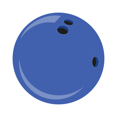 Flat icon bowling ball with shadow. Game icon. Vector illustration.のイラスト素材