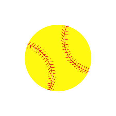 Flat icon softball ball. Vector illustration.のイラスト素材