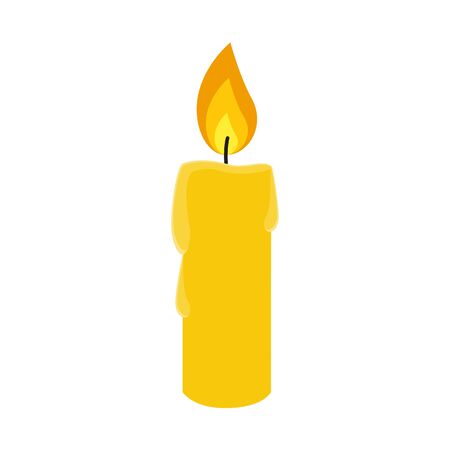 Flat icon candle. Vector illustration.のイラスト素材
