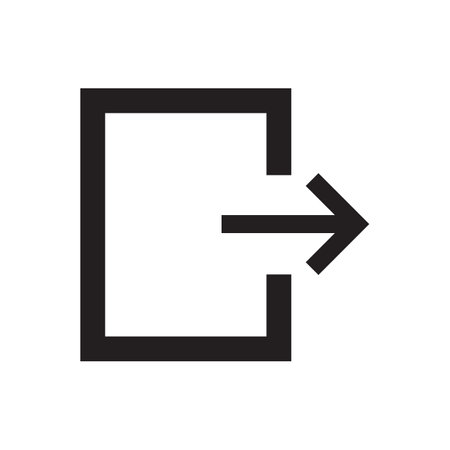 Line icon exit. Icon sign out. Vector illustration.のイラスト素材
