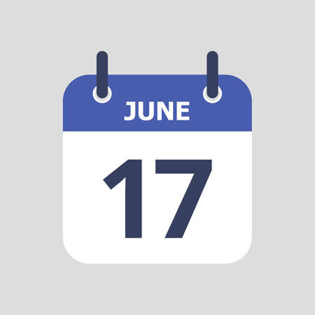 Flat icon calendar isolated on gray background. Vector illustration.のイラスト素材