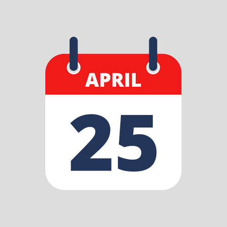 Flat icon calendar isolated on blue background. Vector illustration.のイラスト素材