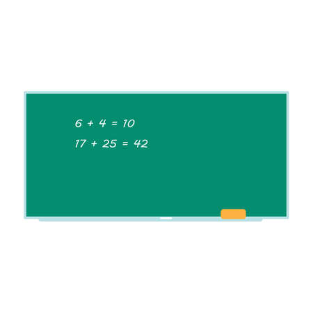 Flat icon green blackboard isolated on white background. Vector illustration.のイラスト素材