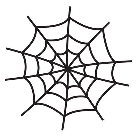 Vector icon spider web isolated on white background.のイラスト素材
