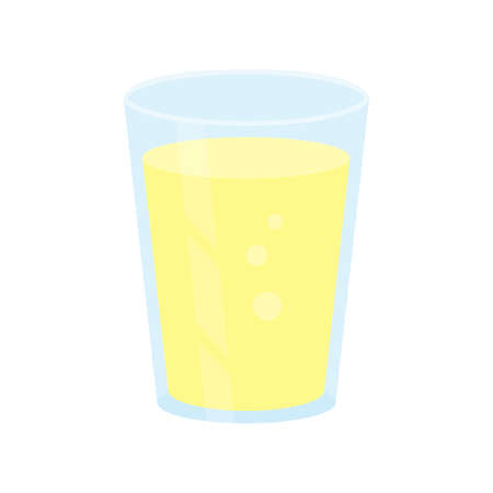 Flat icon glass of lemonade. Vector illustration.のイラスト素材