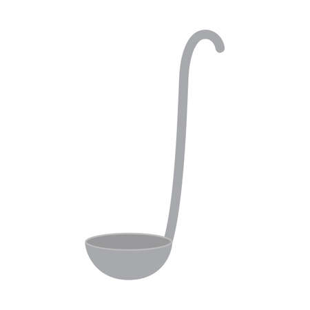 Flat icon kitchen ladle isolated on white background. Vector illustration.のイラスト素材